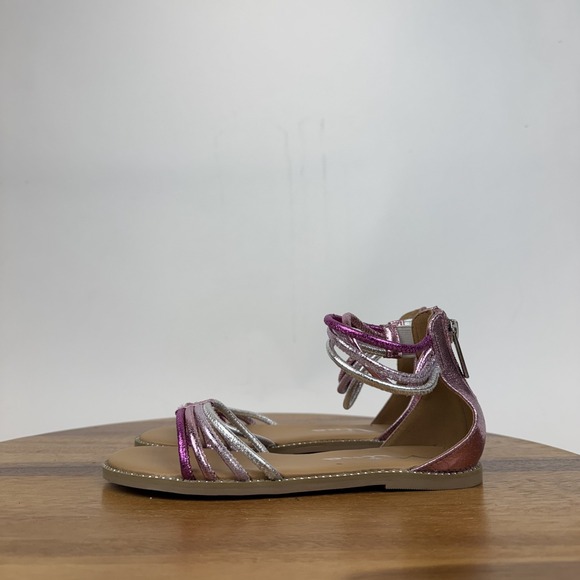 New NWOB Big Kids Girls Nina Brianna Pink Metallic Strappy Sandals Size 2 Y - Picture 5 of 7
